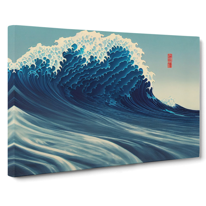 Suave Japanese Wave - Wrapped Canvas