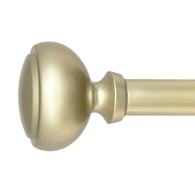 Tringle à rideaux simple réglable en métal Ingeruth, 72 po - l 144 po, Laiton pâle