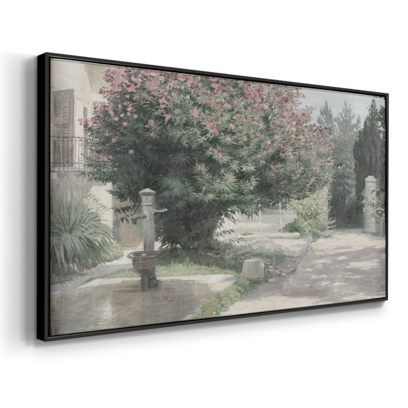 Botanical Series-CDxx - Toile tendue avec châssis tendue, prête à être accrochée, H 21 po x l 41 po, Noir