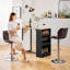 color Height Adjustable Modern Faux Leather Swivel Bar Stools-627611455