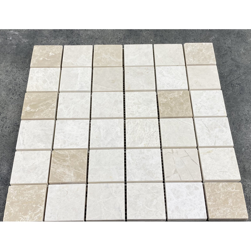 Carreau de mosaïque en marbre 2 po x 2 po