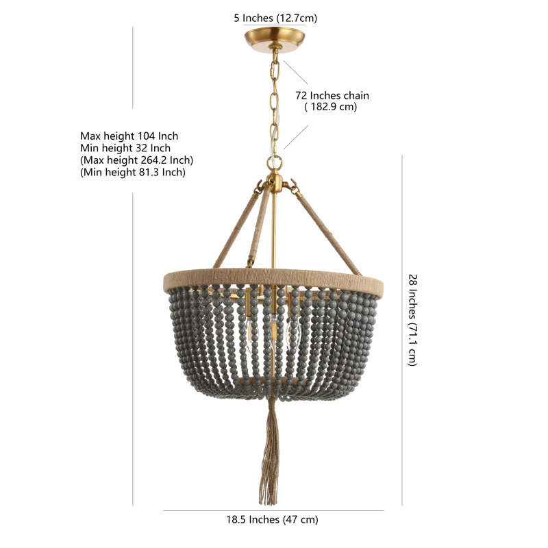 Lustre géométrique de style lanterne à 3 lumières Lipsey
