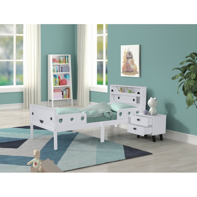 Lit simple et petite armoire Arel