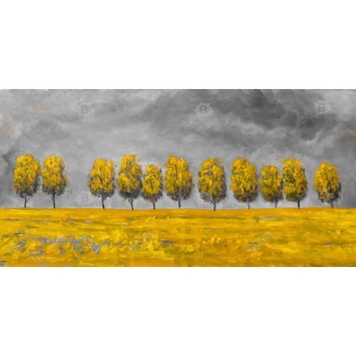 Trees in a field - 15.75"x31.50" Desk mat
