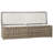 63''W Rustic Storage Bench, Stylish Natural Grey Rattan Bench with Handle for Stowing Blanket & More