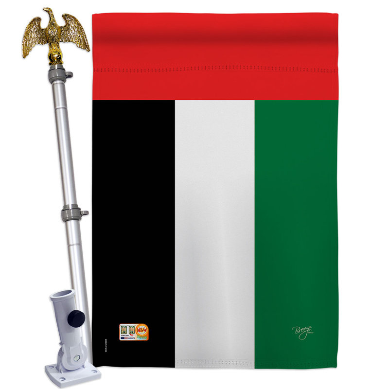 Double Sided 40'' H x 28'' W Polyester Flag Set