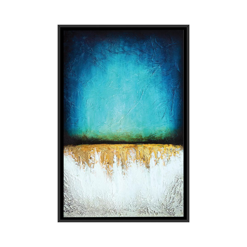 Frozen Reflection - Print on Canvas, 101.6 cm H x 66.04 cm W, Black Framed
