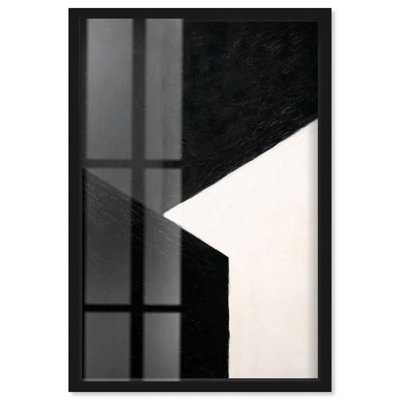 Décoration murale moderne Balance of Opposites I Shadowbox Print par Art Remedy, cadre noir, 17 x 25