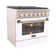 Custom Pro-Style 36 in. 5.2 cu. ft. 6-Burner Freestanding Gas Range with Convection Oven