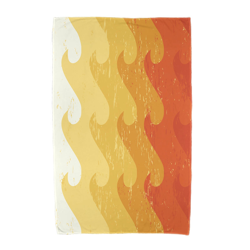 Serviette de plage Deep Sea, Jaune et orange