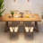 Nordic solid wood rectangular dining table-1825607272