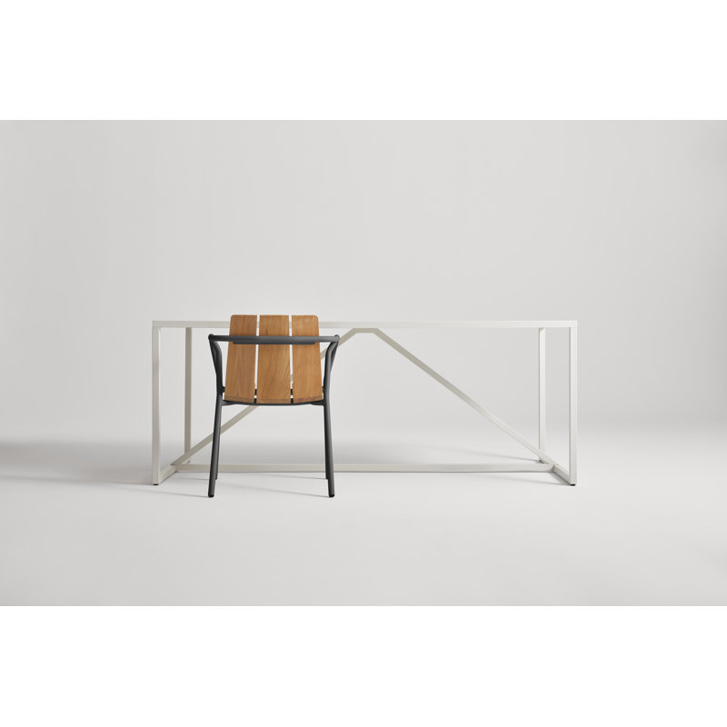 Offline Outdoor Teak Dining Armchair, Carbon