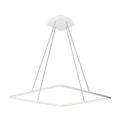 Bryand 1 - Light Black Square/Rectangle Pendant