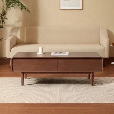 Retro design solid wood coffee table