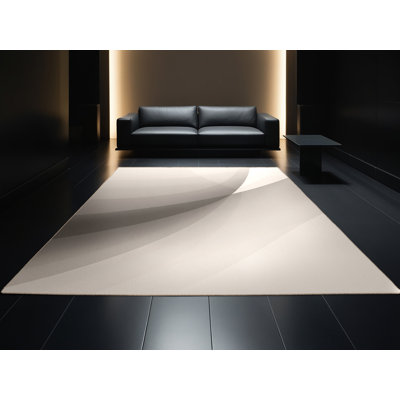 Tapis beige moelleux doux et moelleux de couleur unie minimaliste Eilerman