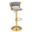 Tabouret tournant en velours-363466215