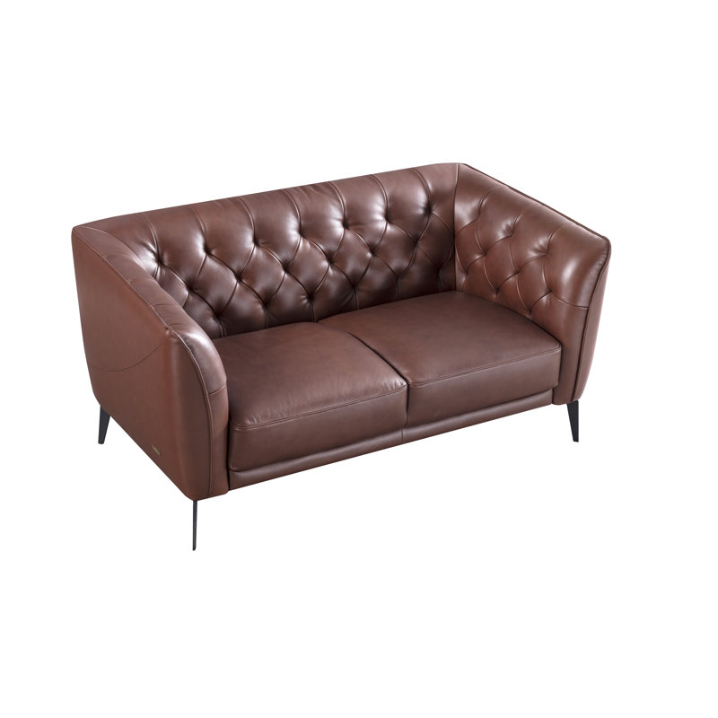 Causeuse en cuir Bustleton, Similicuir brun