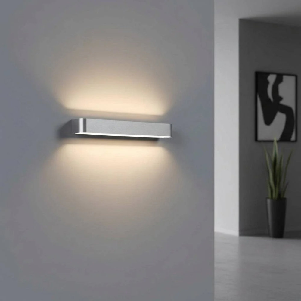 UltraBeam 20 Watt 600mm Wide Brushed Silver Dimmable Up and Down Internal Wall Light