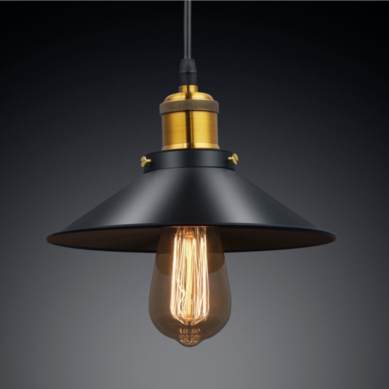 Luminaire suspendu 1 lumière à cône simple