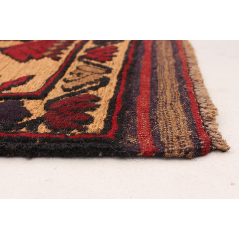 Tapis unique en laine nouée à la main nouvel âge de 2 pi 11 po x 4 pi 6 po Ivandell