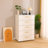 White 5-Drawer Dresser with Wheels and Handles