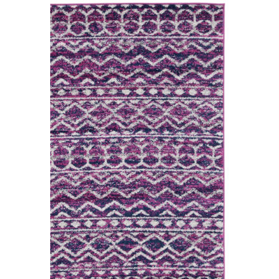Christa Geometric Fuchsia/Navy Area Rug