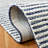 Abstract Hand Tufted Wool Striped Rug-1242703233
