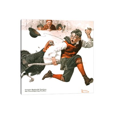 Cousin Reginald Catches the Thanksgiving Turkey by Norman Rockwell - Wrapped Canvas Painting Print -  East Urban Home, 5215B90E51D245D4A61C50F1C7E3A9C2