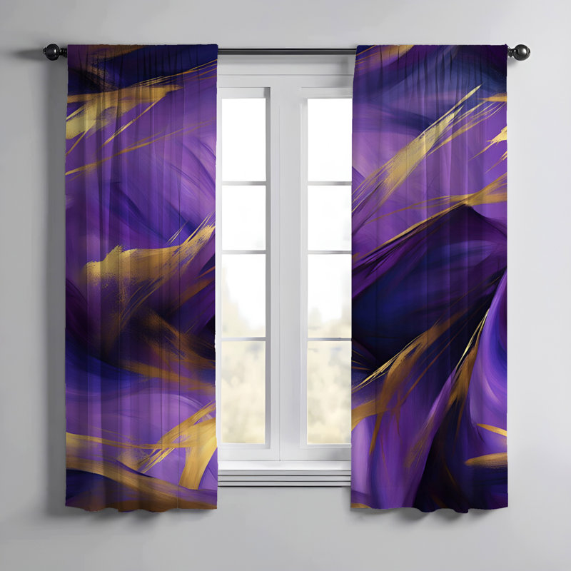 Paire de rideaux semi-transparents en polyester Shameela, L 40 po x L 82 po
