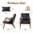PU Leather Armchair With Solid Wood Legs And A Cushion(Set Of 2)-302903749