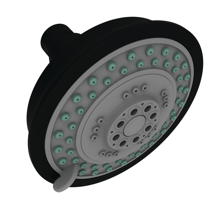 Multi Function Fixed Shower Head, Flat Black