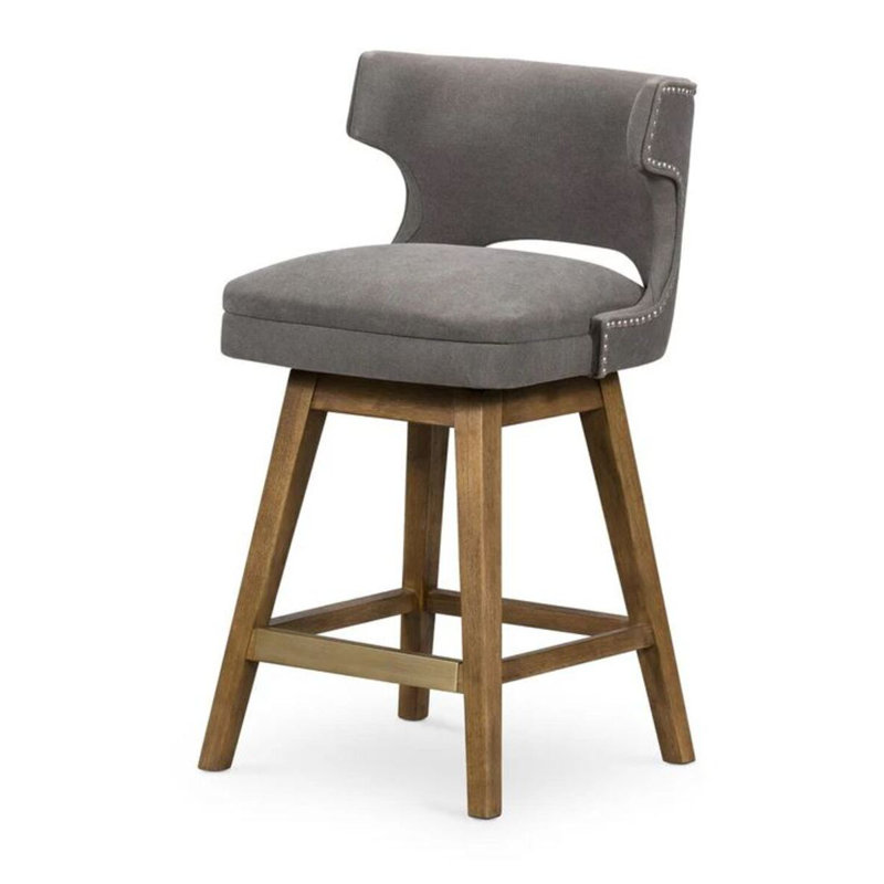 Tabouret pivotant en tissu