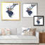 «Botanical Deer Head Silhouette», reproduction d'art sur toile-519643439-519643438