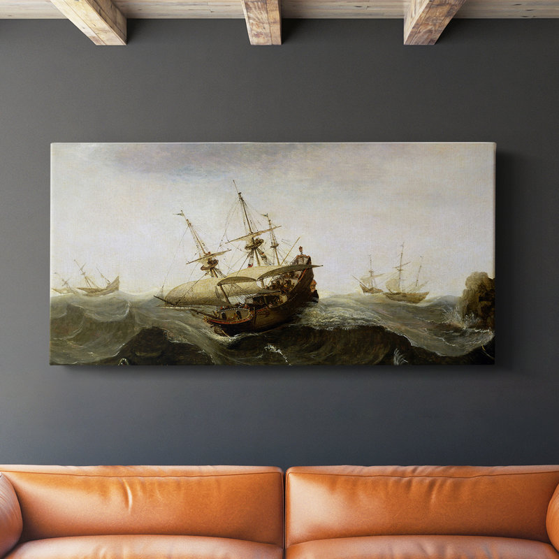 Paysage, série CCX-III, toile tendue avec châssis, prête à être accrochée, H 24 po x l 48 po