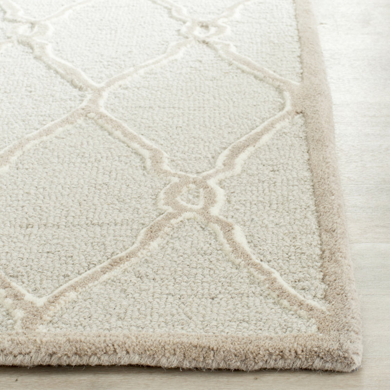 Albatross Geometric Wool Hand Woven Area Rug, Rectangle 152 x 244 cm