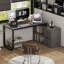 L-Shaped Metal Base Writing Desk-991427506-991338910