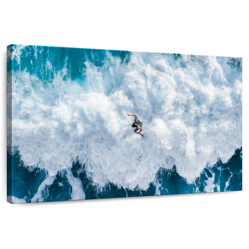 Senne Surfer On Wave Crest, 26" H x 39" W