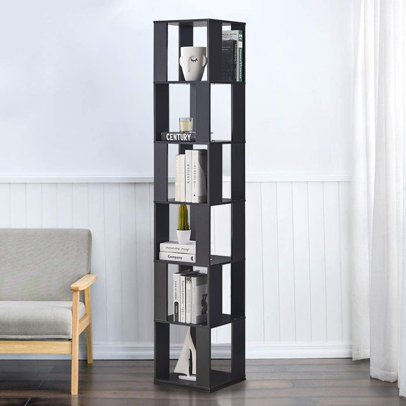 Alesio 190cm H x 34cm W Bookcase, Black