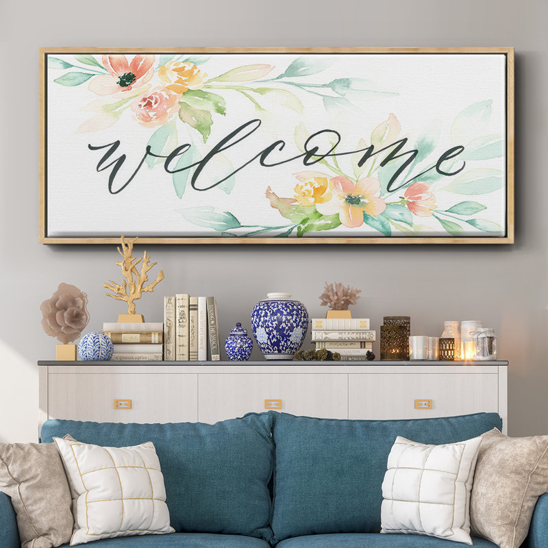 Welcome - toile encadrée, H 8 po x l 20 po