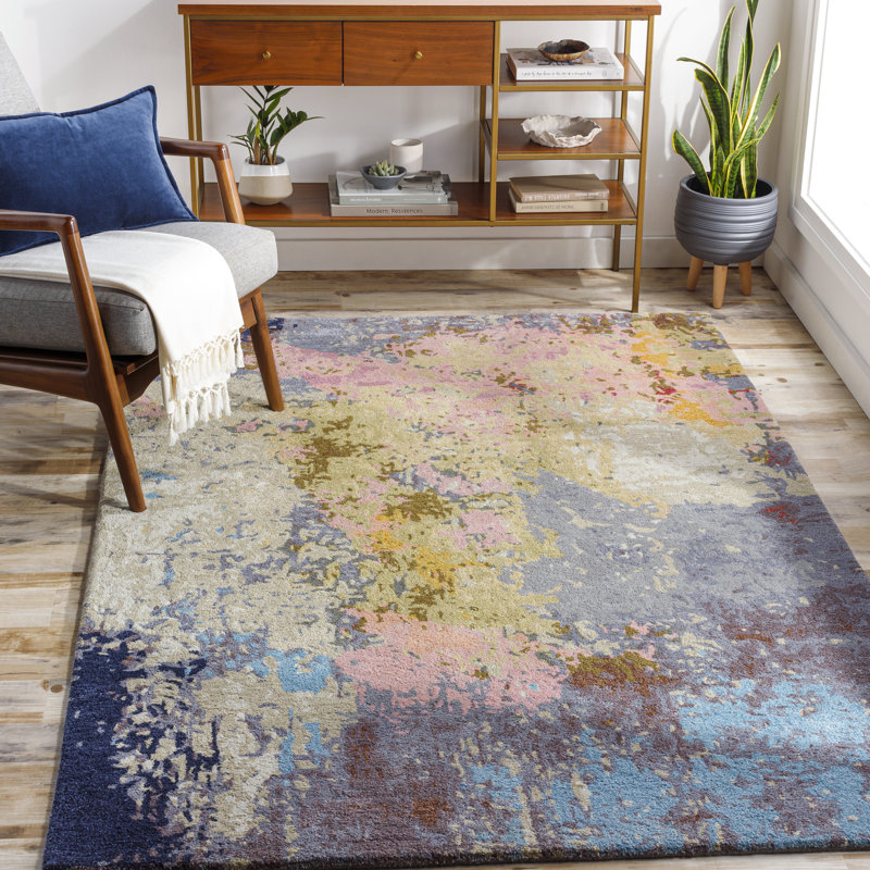 Kavita Hand Tufted Abstract Indoor Rug, Rectangle 8' x 10'