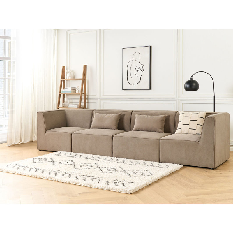 Ritsa 4 Seater Corduroy Sofa, Taupe