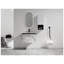 Meuble-lavabo mural 24 po avec lavabo en céramique et armoire d'appoint 24 po noir ou blanc