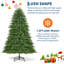 Arbre de Noël artificiel pré-éclairé, sapin de Noël vert avec DEL, embouts de branche, support pliable-522025373