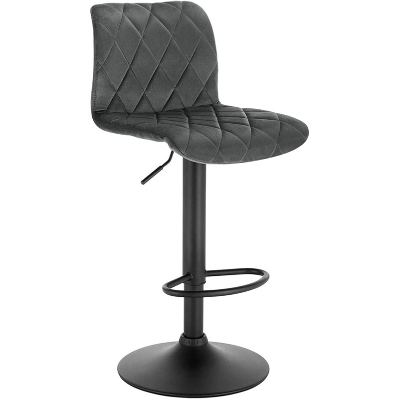 Kankakee Swivel Adjustable Height Stool, Dark Grey
