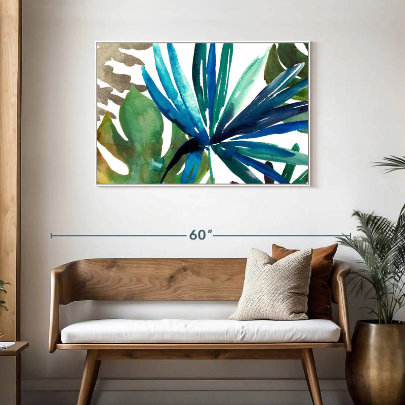 Tropic Sway I, Cadre flottant blanc, 43 po x 29 po