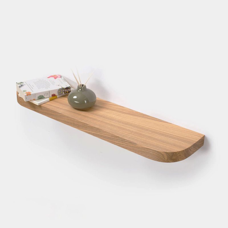 Carters Solid Wood Floating Shelf, Ash Brown