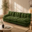 Canapé modulaire 107 places à 3 places Cloud, canapé modulaire avec assise profonde et treillis, tissu chenille respirant de couleur verte-248709556