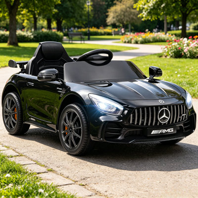 Voiture électrique sous licence avec enfants AMG GTR 12V sous licence avec télécommande pour les parents