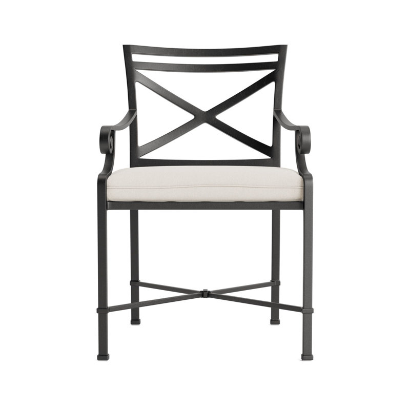 Venetian Outdoor Lounge Chair, Fusion Natural, Textured Pewter