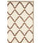 Tapis géométrique en laine et viscose noué à la main Mosaic-10495014